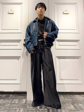 「HARE（ハレ）のアイテム（デニムジャケット）」を使った、issin0006さん（メンズ・175cm）の秋コーディネート