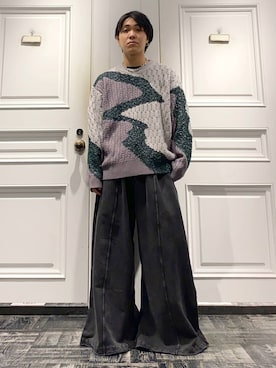 「HARE（ハレ）のアイテム（スウェットパンツ）」を使った、issin0006さん（メンズ・175cm）の冬コーディネート