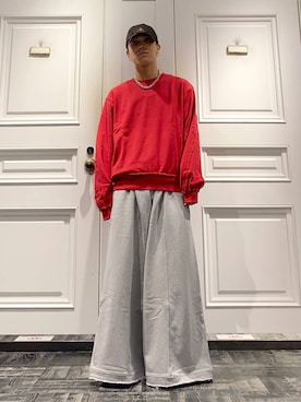 「HARE（ハレ）のアイテム（スウェットパンツ）」を使った、issin0006さん（メンズ・175cm）の夏コーディネート