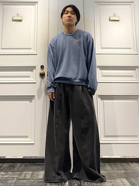 「HARE（ハレ）のアイテム（スウェットパンツ）」を使った、issin0006さん（メンズ・175cm）の冬コーディネート