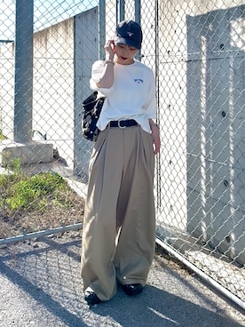 「COACH（コーチ）のアイテム」を使った、Takahashiさん（レディース・157cm）の夏コーディネート