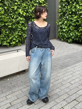 「アイテム（アクセサリー）」を使った、Takahashiさん（レディース・157cm）の春コーディネート