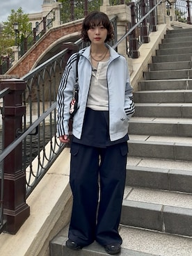 「UNE MANSION（ユヌマンション）のアイテム」を使った、Takahashiさん（レディース・157cm）の春コーディネート