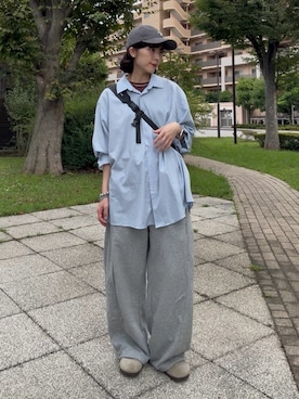 「アイテム（帽子）」を使った、Takahashiさん（レディース・157cm）の秋コーディネート