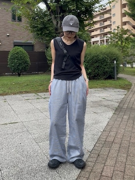 「BROKEN BASE（ブロークンベース）のアイテム」を使った、Takahashiさん（レディース・157cm）の夏コーディネート