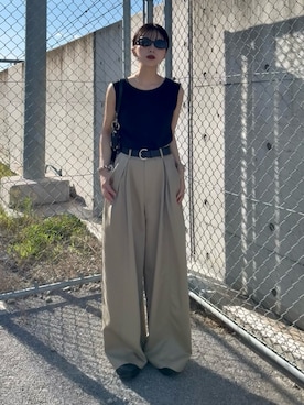 「COACH（コーチ）のアイテム」を使った、Takahashiさん（レディース・157cm）の夏コーディネート