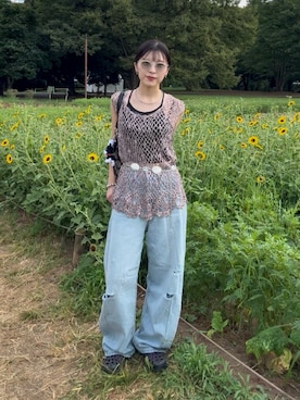 「COACH（コーチ）のアイテム」を使った、Takahashiさん（レディース・157cm）の夏コーディネート