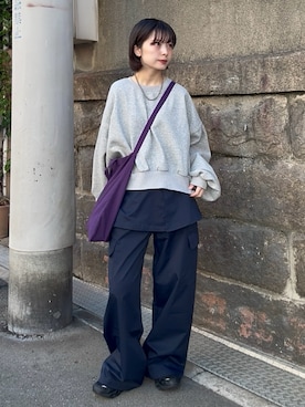 「HAY（ヘイ）のアイテム」を使った、Takahashiさん（レディース・157cm）の春コーディネート