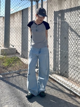 「COACH（コーチ）のアイテム」を使った、Takahashiさん（レディース・157cm）の夏コーディネート
