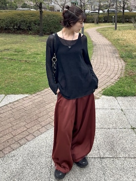 「COACH（コーチ）のアイテム（バッグ）」を使った、Takahashiさん（レディース・157cm）の春コーディネート