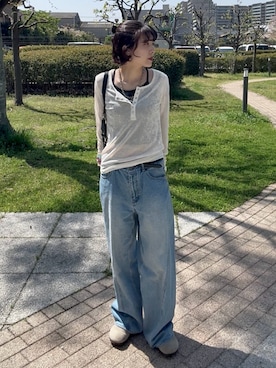 「COACH（コーチ）のアイテム」を使った、Takahashiさん（レディース・157cm）の春コーディネート