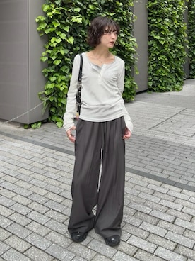 「COACH（コーチ）のアイテム（バッグ）」を使った、Takahashiさん（レディース・157cm）の春コーディネート