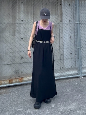 「MERRELL（メレル）のハイドロ ネクスト ジェン モック（サンダル、ブラック系）」を使った、Takahashiさん（レディース・157cm）の夏コーディネート