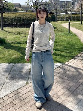 「COACH（コーチ）のアイテム（バッグ）」を使った、Takahashiさん（レディース・157cm）の春コーディネート