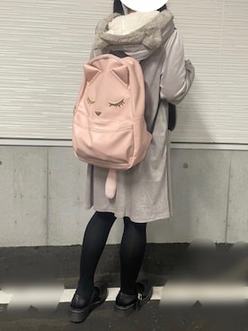 「Amavel（アマベル）のアイテム（ワンピース、グレー系）」を使った、うにまるさんの秋コーディネート