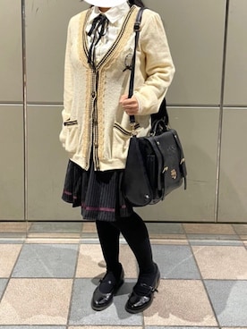 「axes femme（アクシーズファム）のアイテム（バッグ）」を使った、うにまるさん（レディース・148cm）の秋コーディネート