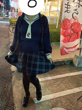 「axes femme（アクシーズファム）のアイテム（ニット/セーター）」を使った、うにまるさん（レディース・148cm）の春コーディネート