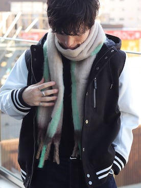 「アイテム（スタジャン）」を使った、TAMBATA NAOTOさん（メンズ・171cm）の秋コーディネート