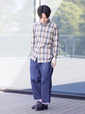「J.M. WESTON（ジェイエムウエストン）のアイテム」を使った、TAMBATA NAOTOさん（メンズ・171cm）の春コーディネート