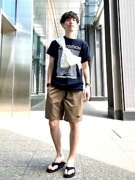 「BEAMS PLUS（ビームスプラス）のアイテム」を使った、TAMBATA NAOTOさん（メンズ・171cm）の夏コーディネート