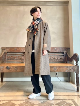「BEAMS LIGHTS（ビームスライツ）のアイテム（その他パンツ）」を使った、TAMBATA NAOTOさん（メンズ・171cm）の冬コーディネート