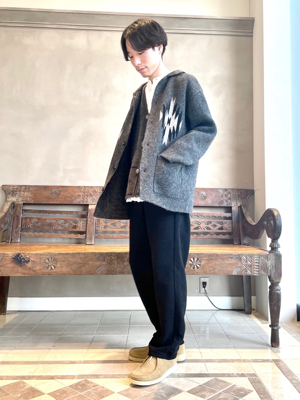 BEAMS LIGHTS / ネイティブ柄 ジャカード ベストを使った人気 