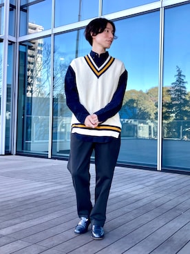 「J.M. WESTON（ジェイエムウエストン）のアイテム」を使った、TAMBATA NAOTOさん（メンズ・171cm）の冬コーディネート