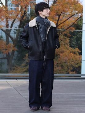 「アイテム（ミリタリージャケット）」を使った、TAMBATA NAOTOさん（メンズ・171cm）の秋コーディネート