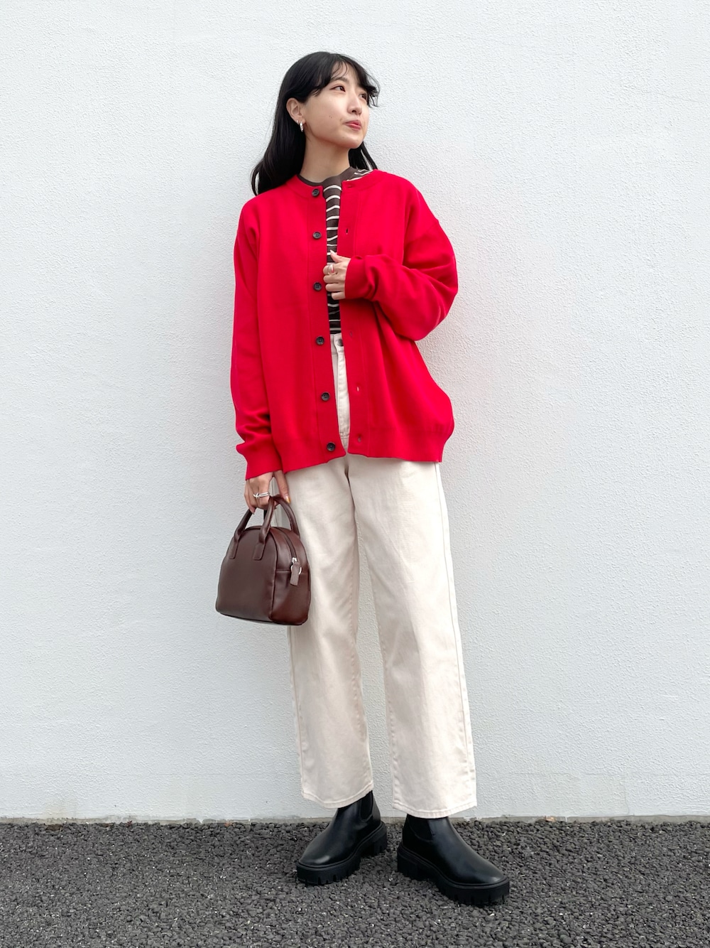 クルーネックカーディガンを使ったその他ユーザーの人気ファッション