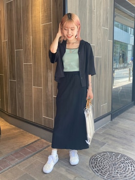 中村　未緒さん（レディース・153cm）の夏コーディネート