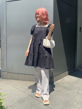 「SPINNS(スピンズ)のアイテム(キャミソール)」を使った、中村 未緒さん(レディース・153cm)の夏コーディネート