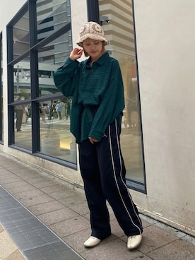 「WC（ダブル シー）のアイテム（帽子）」を使った、中村　未緒さん（レディース・153cm）の秋コーディネート
