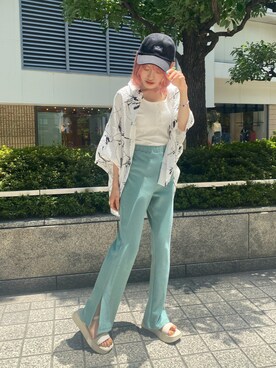 中村　未緒さん（レディース・153cm）の夏コーディネート