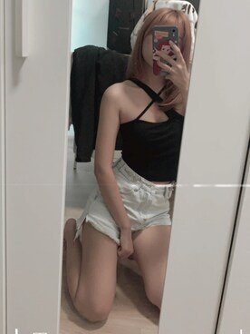 「NOのアイテム（トップス）」を使った、夏季さん（レディース・155cm）の夏コーディネート