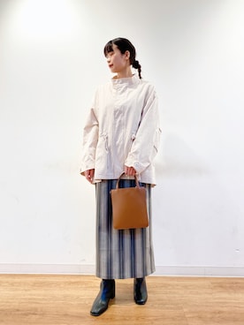 「SENSE OF PLACE by URBAN RESEARCH（センスオブプレイスバイアーバンリサーチ）のアイテム（モッズコート）」を使った、コトさん（レディース・160cm）の冬コーディネート