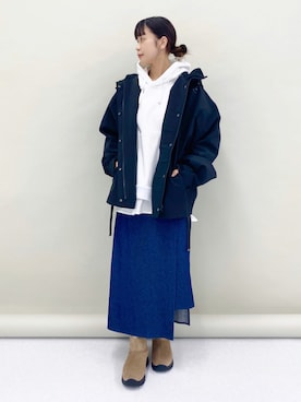 「Uiscel（ユイセル）のアイテム（ジャケット/アウター）」を使った、コトさん（レディース・160cm）の秋コーディネート