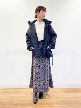 「Uiscel（ユイセル）のアイテム（ジャケット/アウター）」を使った、コトさん（レディース・160cm）の秋コーディネート