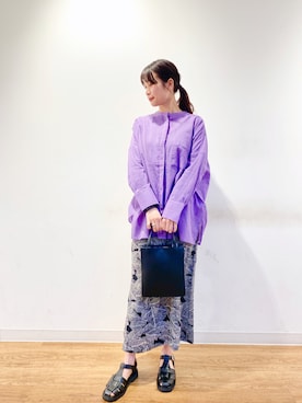 「プリントスカート」｜コトさん（レディース・160cm）の春コーディネート