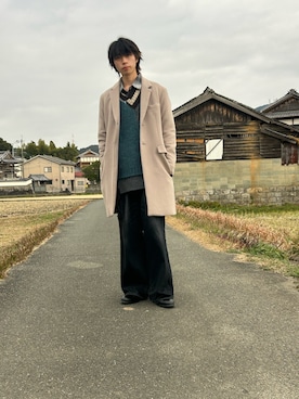 「kolor（カラー）のアイテム」を使った、sunazue1227さん（メンズ・177cm）の冬コーディネート