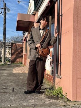 「stein（シュタイン）のアイテム」を使った、sunazue1227さん（メンズ・177cm）の春コーディネート