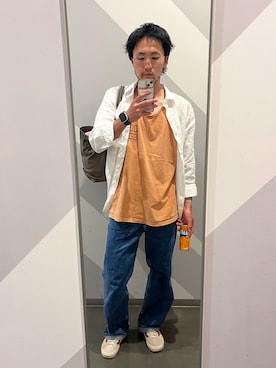 「Calvin Klein（カルバン・クライン）のアイテム（デニムパンツ、ブルー系）」を使った、mrfireさん（メンズ・173cm）の夏コーディネート