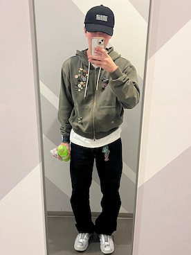 「アイテム（パーカー）」を使った、mrfireさん（メンズ・173cm・10代）の冬コーディネート