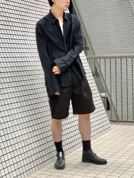 「SHINYAKOZUKA（シンヤコヅカ）のアイテム（パンツ）」を使った、シュートさん（メンズ・181cm）の夏コーディネート