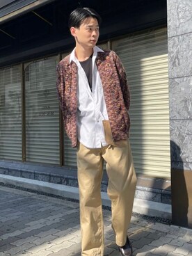 「Toironier（トワロニエ）のアイテム（トレンチコート）」を使った、シュートさん（メンズ・181cm）の秋コーディネート
