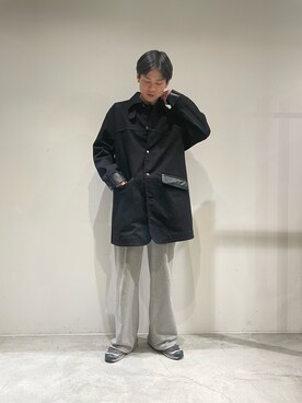 「スポーツミックス」｜「アイテム（ステンカラーコート）」を使った、シュートさん（メンズ・181cm）の秋コーディネート