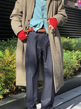 「Toironier（トワロニエ）のアイテム（トレンチコート）」を使った、シュートさん（メンズ・181cm）の冬コーディネート