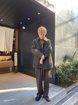 「ハロウィン」｜「アイテム（ブルゾン）」を使った、シュートさん（メンズ・181cm）の秋コーディネート