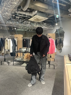 「古着好きな人と繋がりたい」｜「アイテム（ブルゾン）」を使った、シュートさん（メンズ・181cm）の冬コーディネート