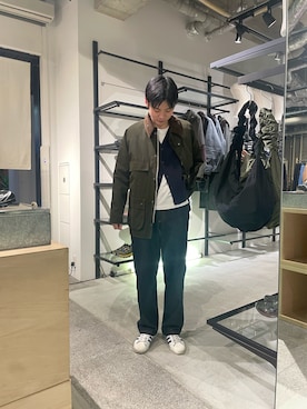 「古着好きな人と繋がりたい」｜「アイテム（ブルゾン）」を使った、シュートさん（メンズ・181cm）の冬コーディネート
