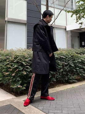「Toironier（トワロニエ）のアイテム（トレンチコート）」を使った、シュートさん（メンズ・181cm）の秋コーディネート